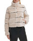 Фото #7 товара Womens Faux-Leather Trim Faux-Fur Short Coat