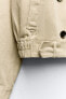 Фото #4 товара Короткая куртка-тренч с ремнем ZARA