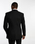 ASOS DESIGN skinny tuxedo suit jacket in black