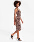 Women's Animal-Print Scoop-Neck Jersey Dress, Created for Macy's