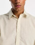 Ben Sherman linen look shirt in stone