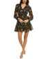 Harper Smocked Mini Dress Women's Black L