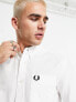 Фото #2 товара Fred Perry short sleeve oxford shirt in white