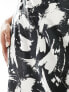 Yours bias cut midi skirt in abstract print