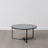 Centre Table Black Natural Crystal Iron MDF Wood 75 x 75 x 40 cm