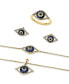 ფოტო #7 პროდუქტის EFFY® Sapphire (1/6 ct. t.w.) & Diamond (1/5 ct. t.w.) Evil Eye Stud Earrings