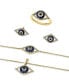 Фото #7 товара EFFY® Sapphire (1/6 ct. t.w.) & Diamond (1/5 ct. t.w.) Evil Eye Stud Earrings