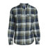 Фото #3 товара George Flannel Shirt Men's Size XS Blue Cove Plaid Cotton Blend Button-Up Collar