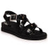 Zaxy W INT1714 black rubber Roman sandals