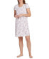 ფოტო #1 პროდუქტის Women's Short-Sleeve Floral Nightgown