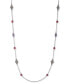 Hematite-Tone Pavé & Bead 42" Strand Necklace