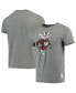 Фото #1 товара Men's Heathered Gray Wisconsin Badgers Vintage-Like Logo Tri-Blend T-shirt