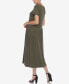 Women's Short Sleeve Asymmetrical Waist Maxi Dress
