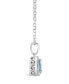 ფოტო #2 პროდუქტის Gemstone and Diamond Accent Pendant Necklace in Sterling Silver