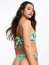 Фото #3 товара Kulani Kinis retro v thong bikini bottom in Serene Marine floral print