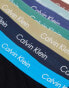 Фото #4 товара Calvin Klein low rise cotton stretch trunks 7 pack in black with coloured waistband