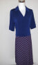 Фото #4 товара Платье Leota Райли с короткими рукавами, разрезом на горловине, расклешенное, сине-красное, размер L