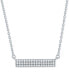 ფოტო #1 პროდუქტის Lab-Created Diamond Cluster Bar Necklace (1/4 ct. t.w.) in Sterling Silver, 16" + 2" extender