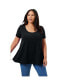 ფოტო #1 პროდუქტის Plus Size June + Vie Short-Sleeve Swing One + Only Tee