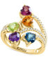 ფოტო #1 პროდუქტის EFFY® Multi Gemstone (2-1/3 ct. t.w.) & Diamond (1/4 ct. t.w.) Heart Statement Ring in 14k Gold