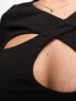 Фото #4 товара ASOS DESIGN cut out chest top in black