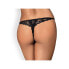 Letica Crotchless Thong Black