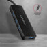 Фото #9 товара AXAGON SuperSpeed USB SLIM hub - USB 3.2 Gen 1 (3.1 Gen 1) Type-A - USB 3.2 Gen 1 (3.1 Gen 1) Type-A - 5000 Mbit/s - Black - 0.14 m - China