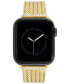 Фото #1 товара Women's Gold-Tone Stainless Steel Mesh Bracelet with Crystal Accents Compatible with 38/40/41mm Apple Watch