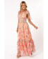 Women's Fionna Maxi Dress peach floral, XSmall - фото #2