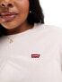 Levi's Plus sweatshirt with small batwing logo in pink