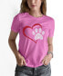 ფოტო #1 პროდუქტის Women's Word Art Paw Heart T-Shirt