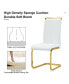 Modern white marble table & 6 gold leg chairs