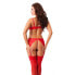 Rimba Amorable 5 Pieces Set with Open Bra Red
