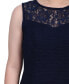 Фото #7 товара Women's Novelty Knit and Lace Dress, 2 Piece Set