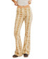 Women's Penny Printed Pull-On Flare-Leg Jeans