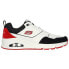 White. Red. / Black Leather / Suede / Mesh