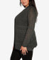 Фото #3 товара Plus Size Pointelle Open Cardigan Sweater