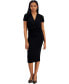 Фото #3 товара Petite Jersey-Knit Fitted Midi Skirt, Created for Macy's
