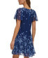 Фото #2 товара Women's Floral-Print Flutter-Sleeve Dress