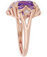 ფოტო #4 პროდუქტის Amethyst (3 ct. t.w.) & White Topaz (1/5 ct. t.w.) Ring in 18k Rose Gold-Plated Sterling Silver