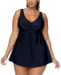 ფოტო #1 პროდუქტის Trendy Plus Size Lucia Tummy-Control Swimdress