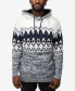 ფოტო #1 პროდუქტის Men's Color Blocked Pattern Hooded Sweater