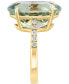 ფოტო #4 პროდუქტის EFFY® Green Quartz (12-1/10 ct. t.w.) & Diamond (1/5 ct. t.w.) Statement Ring in 14k Gold