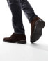 Tommy Hilfiger core suede leather boots in cocoa