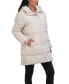 ფოტო #3 პროდუქტის Women's 3/4 Cozy Lined Hooded Puffer Coat With Drawstring Waist