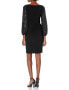 Adrianna Papell 295592 Women's Draped Jersey Cocktail Dress, Black, 4