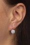 Silver earrings with pink crystals 436 001 00498 0400400