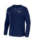 Фото #3 товара Men's NFL x Darius Rucker Collection by Navy New England Patriots Slub Jersey Henley Long Sleeve T-shirt