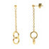 Elegant gold-plated steel dangle earrings BJ02A6201