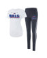 ფოტო #1 პროდუქტის Women's White, Charcoal Buffalo Bills Sonata T-shirt and Leggings Set